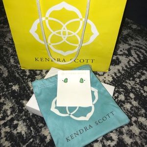 Kendra Scott turquoise and gold stud earrings